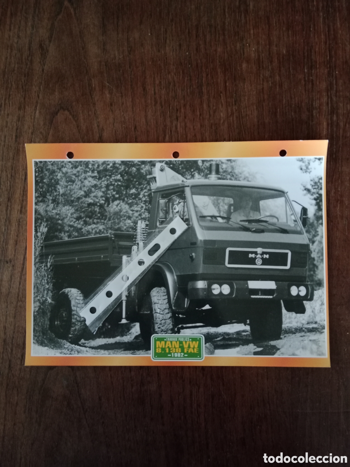 Outros artigos de papel: Ficha cami&oacute;n Man VW 8.136 FAE