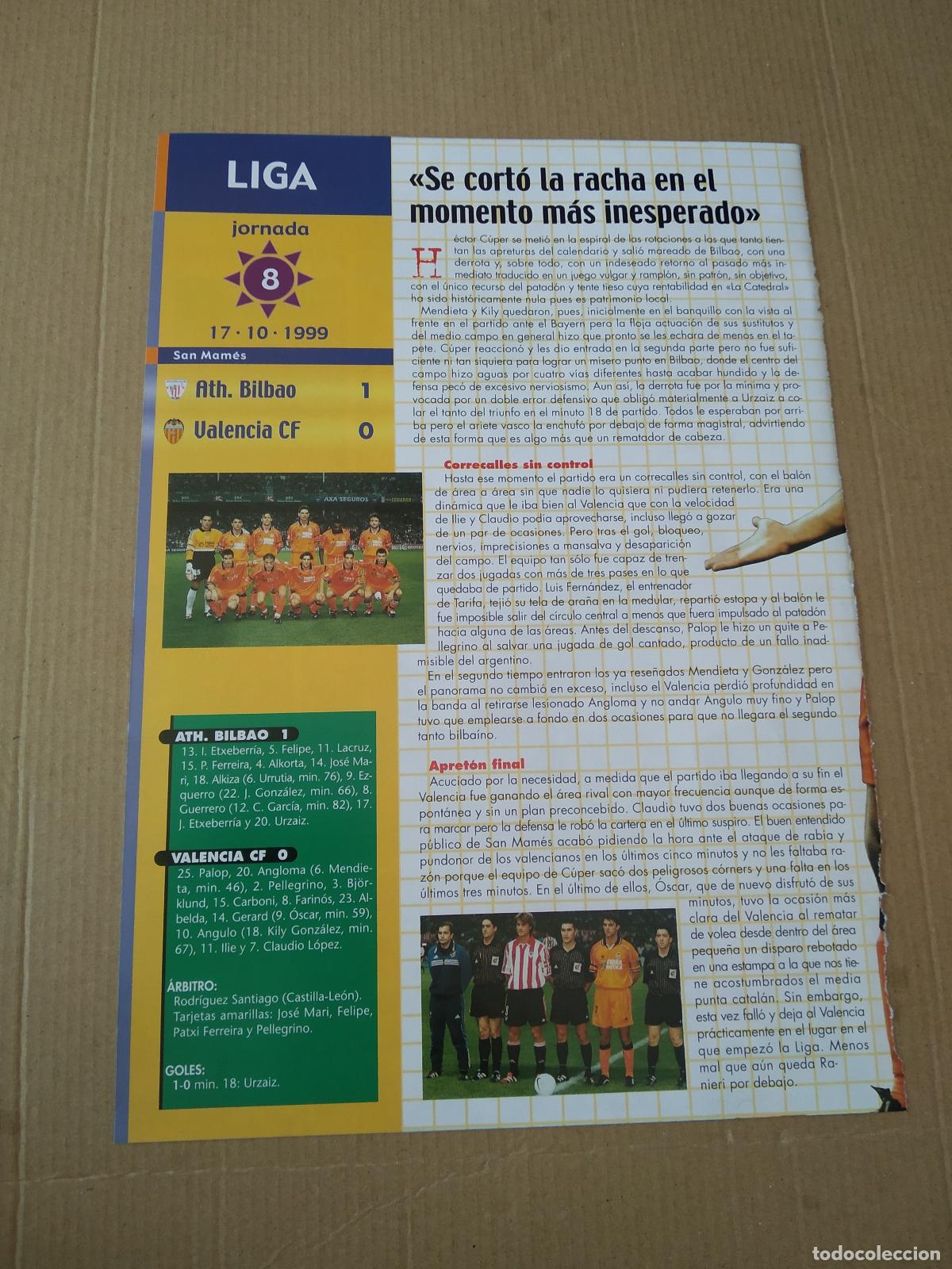 Sammelleidenschaft Andere Papierartikel: HOJA REVISTA VALENCIA VS ATHLETIC CLUB BILBAO FARINOS VS NUMANCIA
