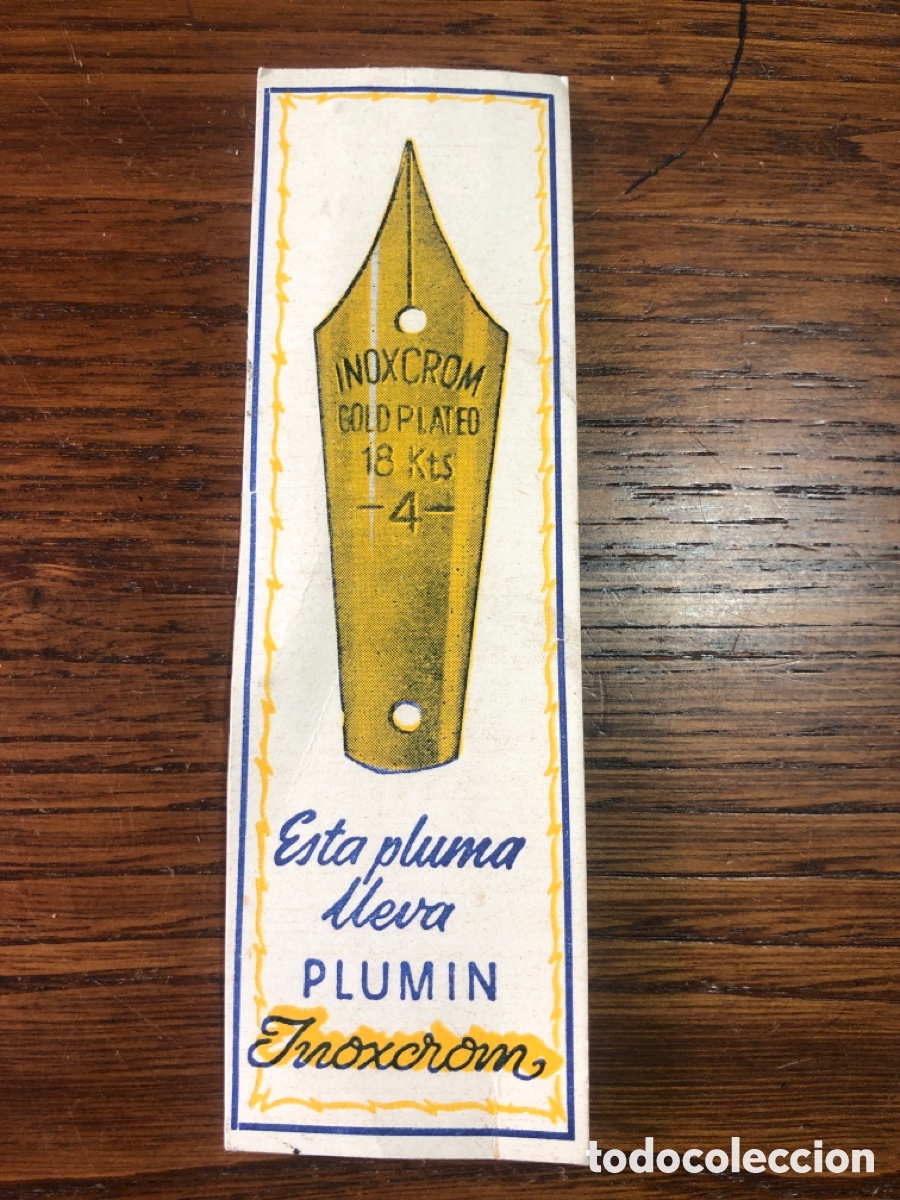 Otros art&iacute;culos de coleccionismo en papel: PUBLICIDAD PLUMIN INOXCROM DE PLUMA