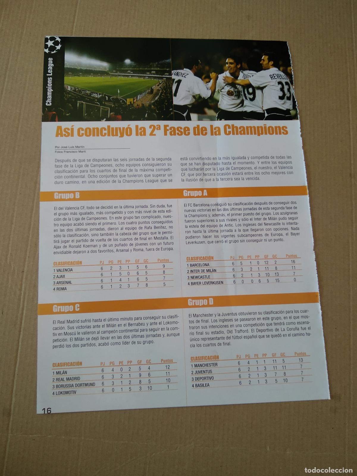 Otros art&iacute;culos de coleccionismo en papel: HOJA REVISTA VALENCIA 2&ordf; FASE DE LA CHAMPIONS PUBLICIDAD MAHOU