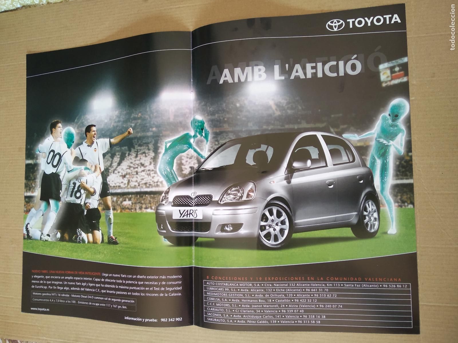 Otros Art&iacute;culos de Coleccionismo en Papel: HOJA REVISTA VALENCIA TIPO POSTER PUBLICIDAD COCHE TOYOTA AMBIENTE FALLERO