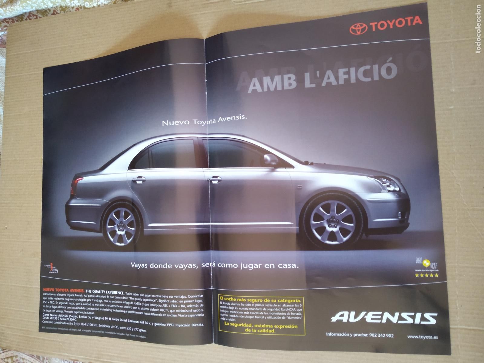 Otros Art&iacute;culos de Coleccionismo en Papel: HOJA REVISTA VALENCIA TIPO POSTER COCHE TOYOTA ANGLOMA