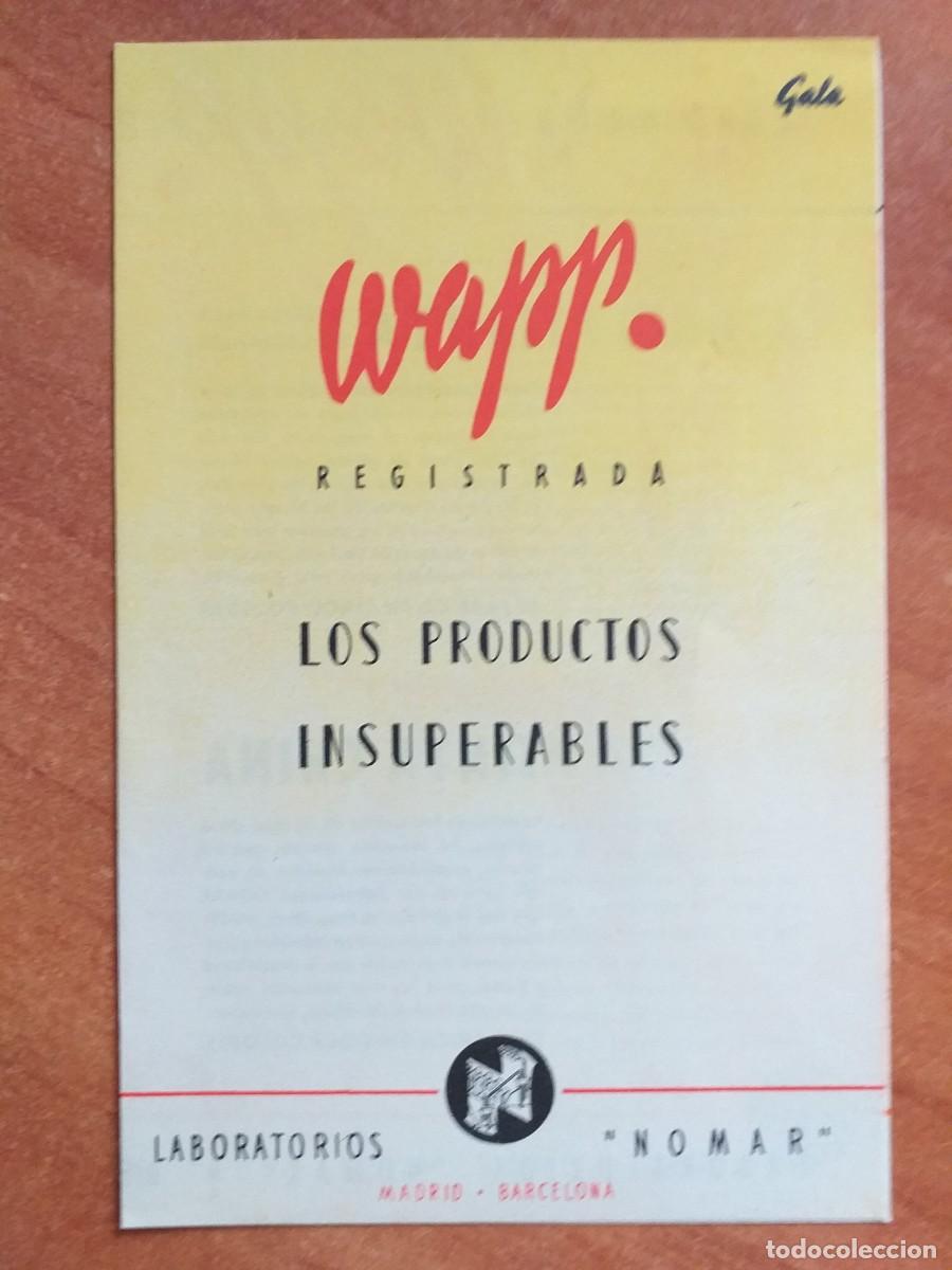 Otros art&iacute;culos de coleccionismo en papel: FOLLETO ANTIGUO : LABORATORIOS NOMAR - BARCELONA / LOS PRODUCTOS INSUPERABLES