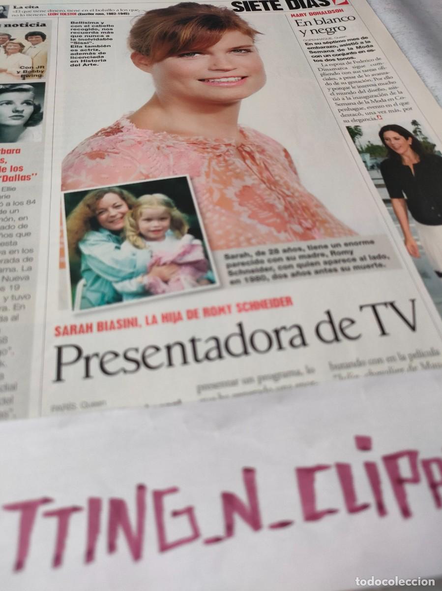 Otros Art&iacute;culos de Coleccionismo en Papel: Clipping_ L052408 SARAH BLASINI HIJA DE ROMY SCHNEIDER