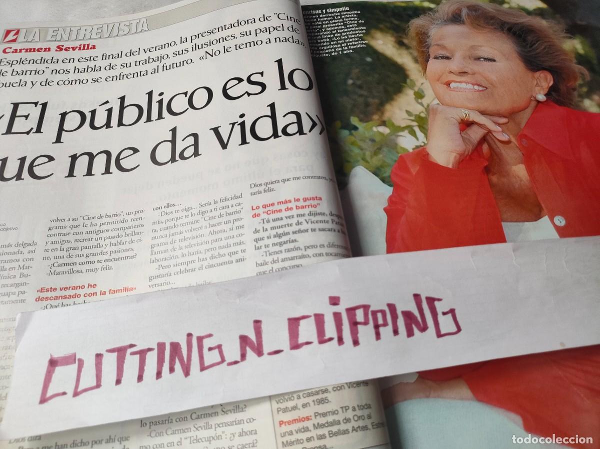 Otros Art&iacute;culos de Coleccionismo en Papel: Clipping_ L052109 CARMEN SEVILLA
