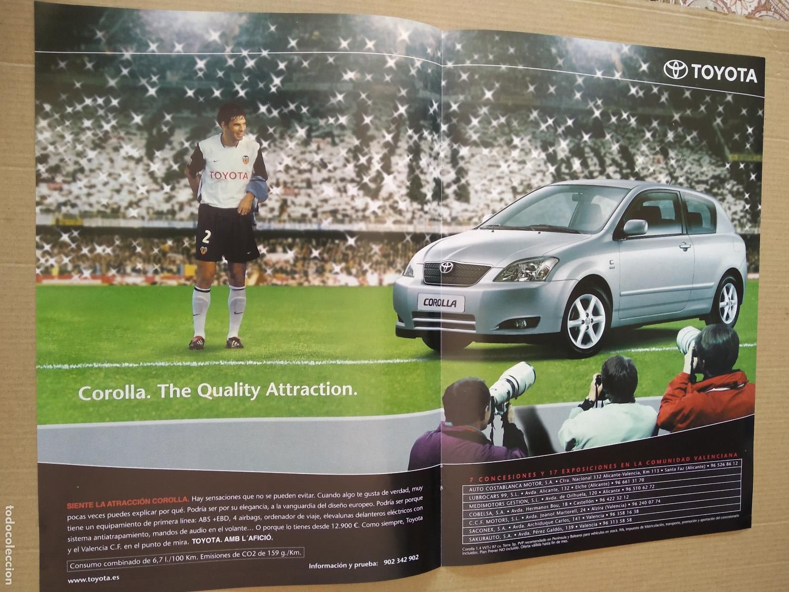 Otros Art&iacute;culos de Coleccionismo en Papel: HOJA REVISTA VALENCIA TIPO POSTER PUBLICIDAD TOYOTA COCHE MESTALLA AL SOL AYALA