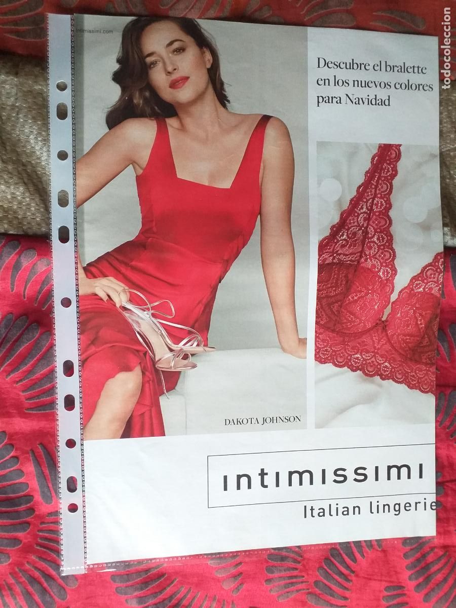 Outros artigos de papel: PUBLICIDAD-V91-HOJA-RECORTE-PRENSA-INTIMISSIMI-DAKOTA JOHNSON