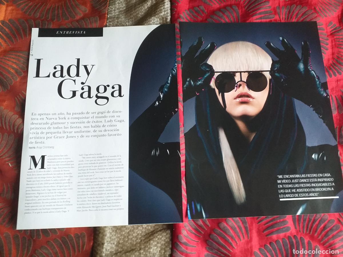 Outros artigos de papel: PUBLICIDAD-V91-HOJA-RECORTE-PRENSA-LADY GAGA