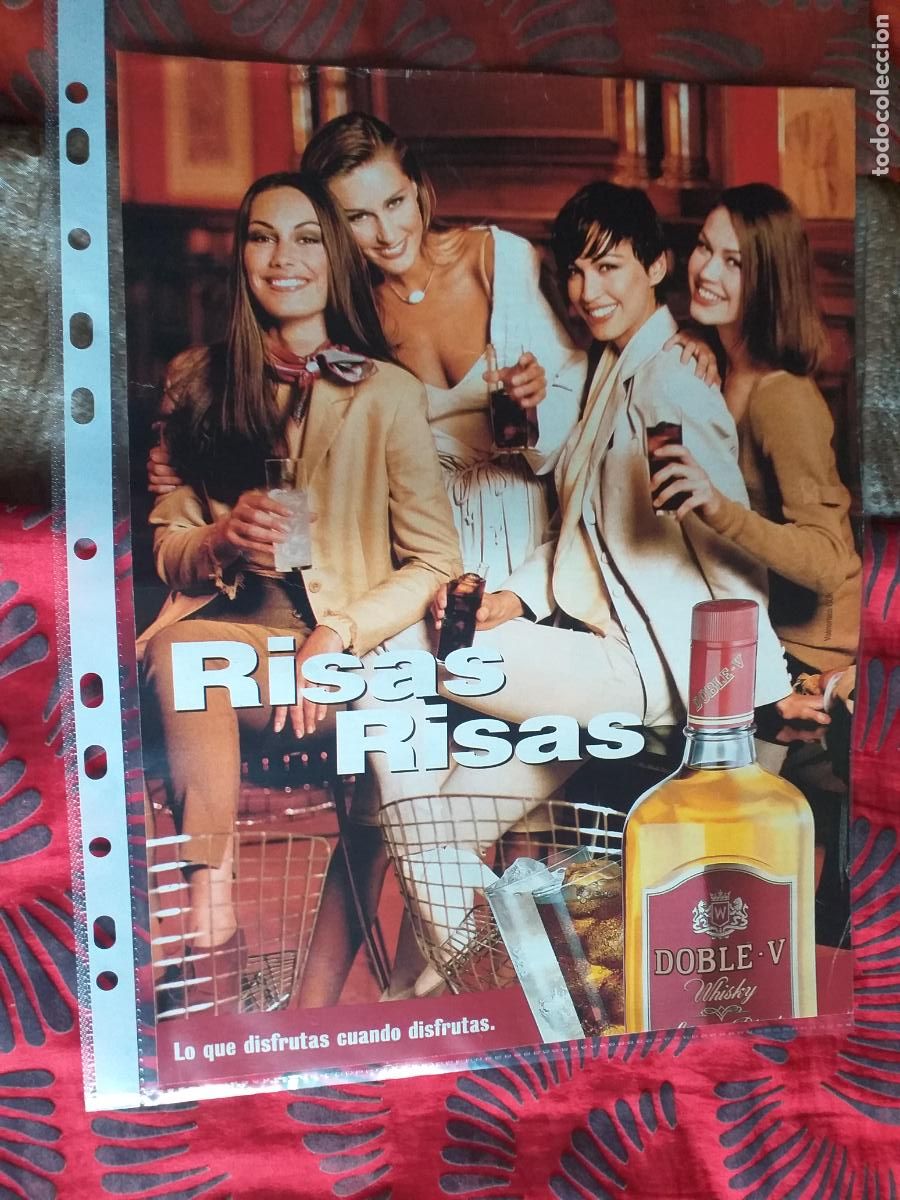 Outros artigos de papel: PUBLICIDAD-V91-HOJA-RECORTE-PRENSA-WHISKY DOBLE-V