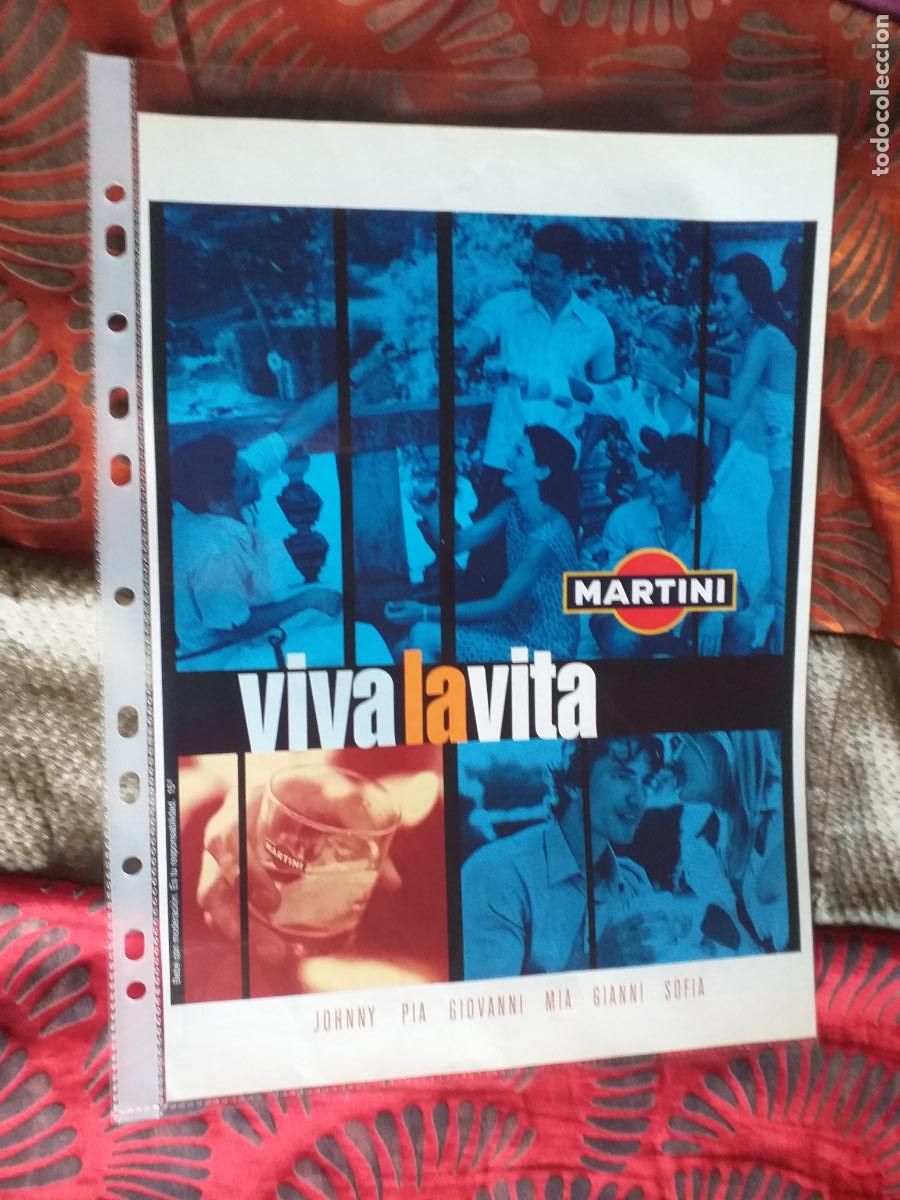 Outros artigos de papel: PUBLICIDAD-V91-HOJA-RECORTE-PRENSA-MARTINI