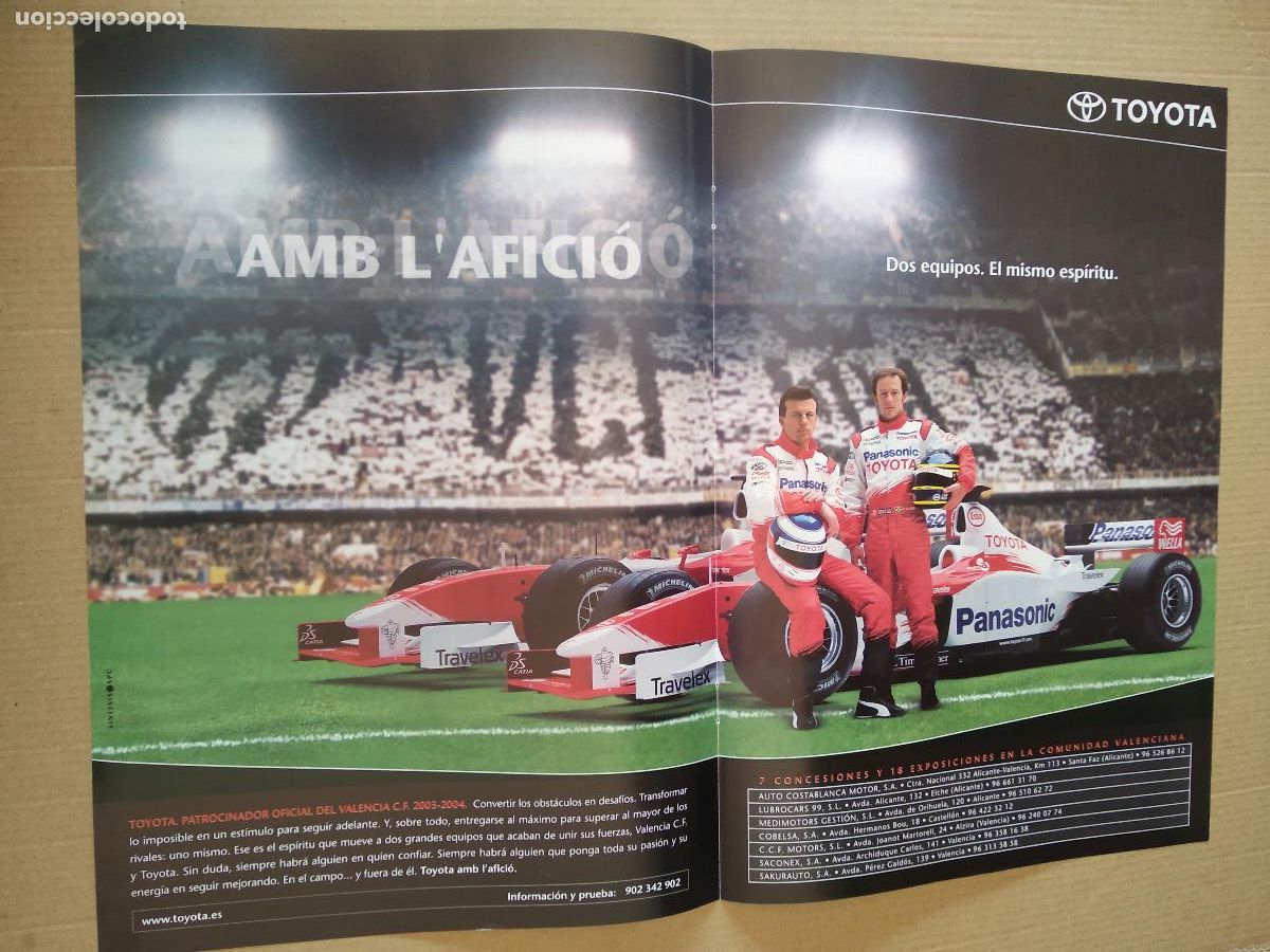 Otros Art&iacute;culos de Coleccionismo en Papel: HOJA REVISTA VALENCIA VS SEVILLA FABIO AURELIO MODA PIRATA TIPO POSTER PUBLICIDAD TOYOTA