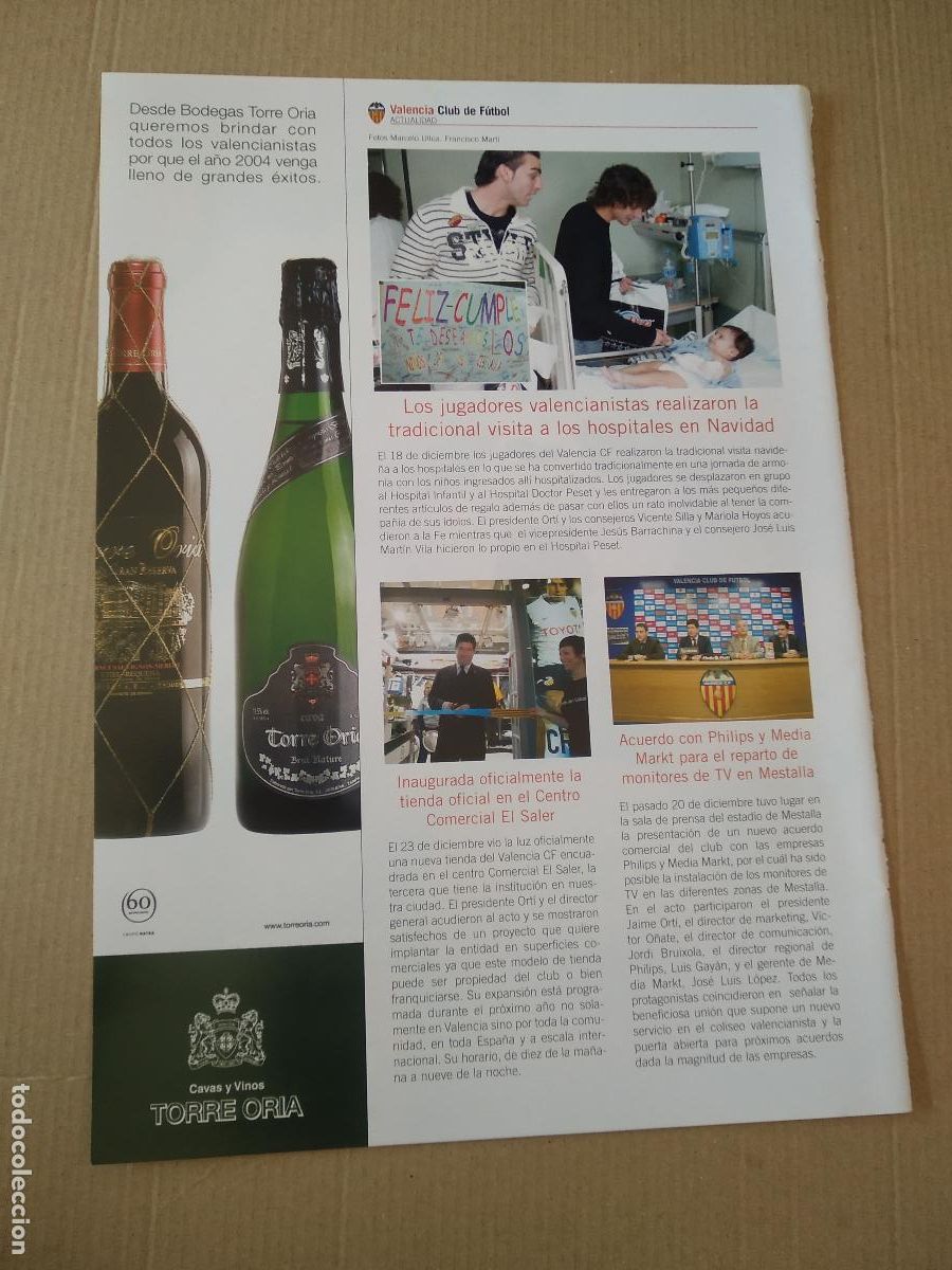 Otros art&iacute;culos de coleccionismo en papel: HOJA REVISTA VALENCIA VISITA A LOS HOSPITALES TIENDA OFICIAL PUBLICIDAD MAHOU