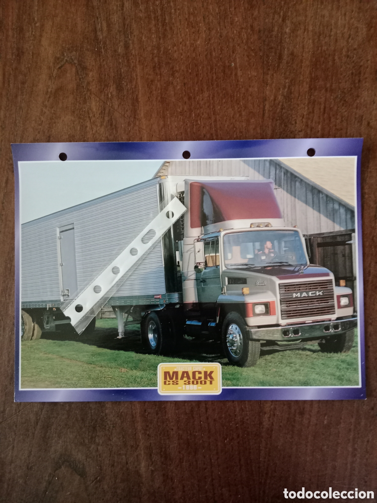 Outros artigos de papel: Ficha cami&oacute;n americano mack CS 300 T