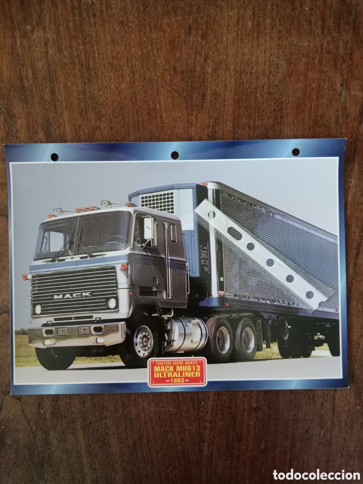 Outros artigos de papel: Ficha cami&oacute;n americano mack MH 613