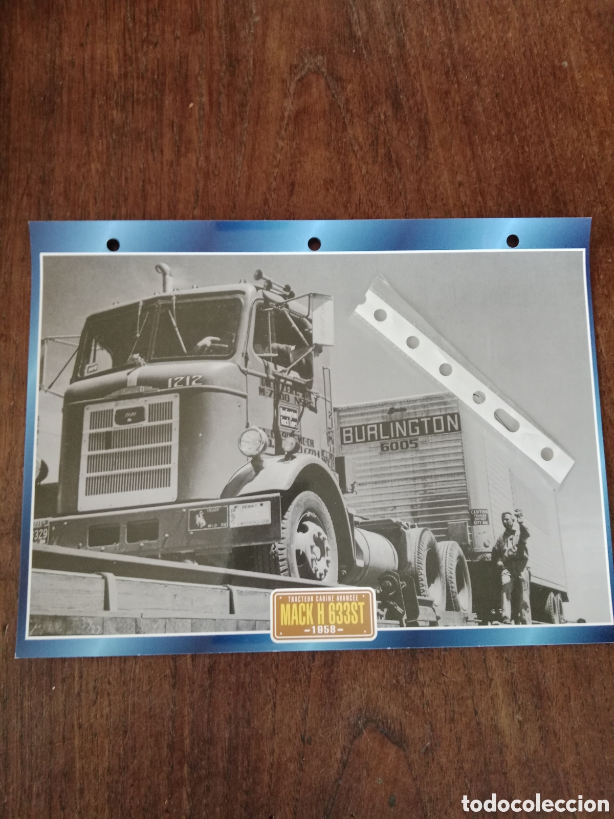Outros artigos de papel: Ficha cami&oacute;n americano mack H 633ST