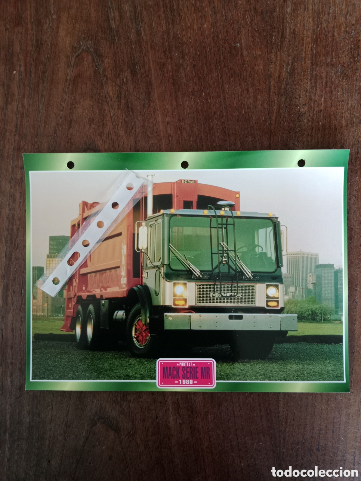 Outros artigos de papel: Ficha cami&oacute;n americano mack serie MR