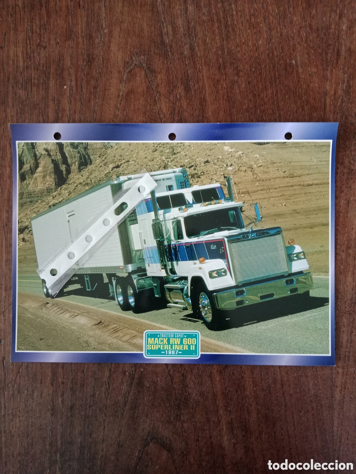 Outros artigos de papel: Ficha cami&oacute;n americano mack RW 600