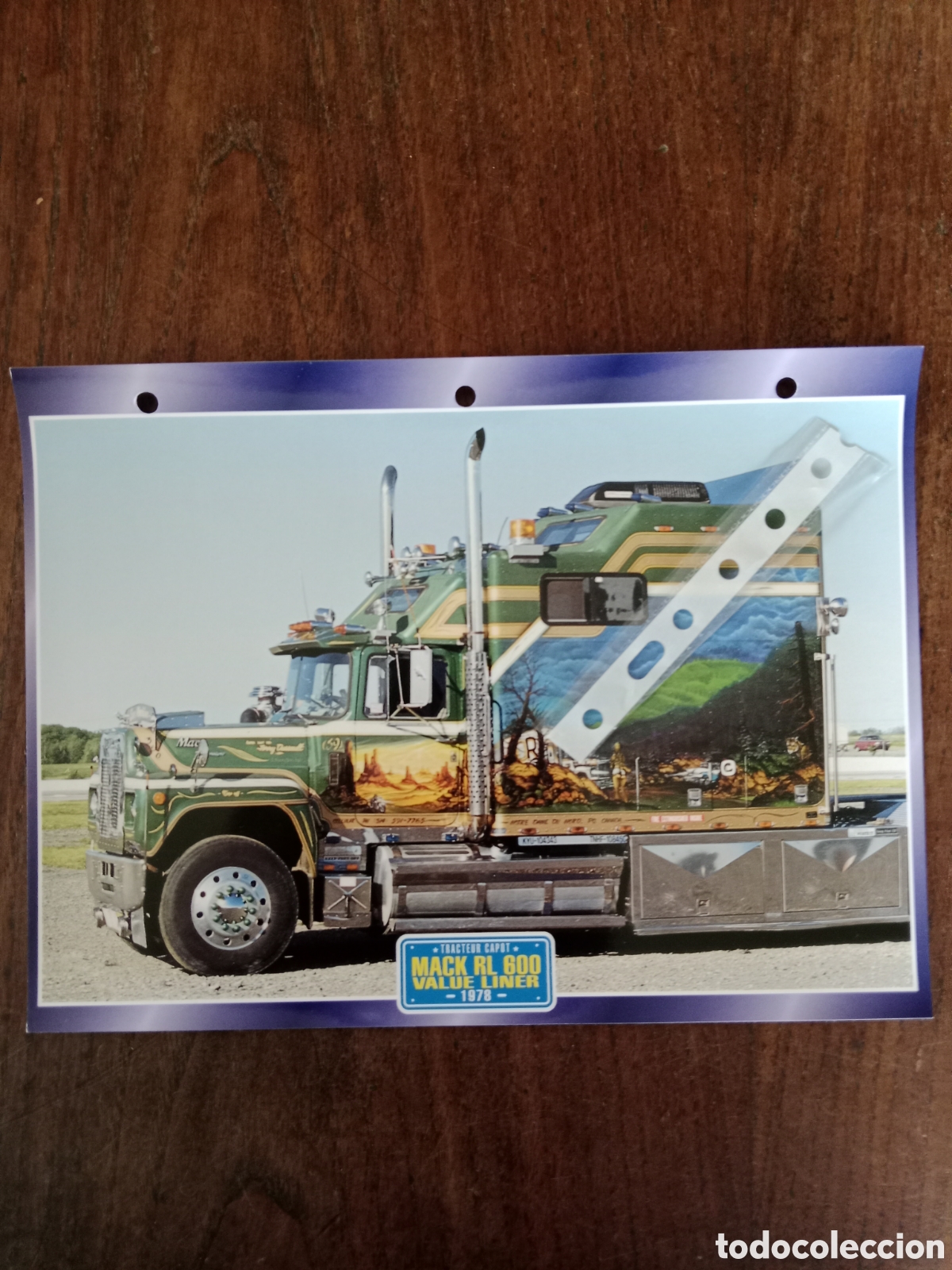 Outros artigos de papel: Ficha cami&oacute;n americano mack RL 600