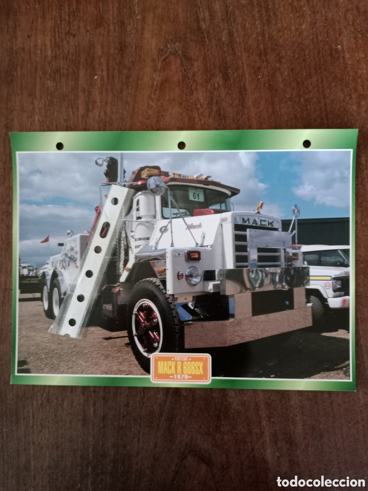 Outros artigos de papel: Ficha cami&oacute;n americano mack R 686 SX