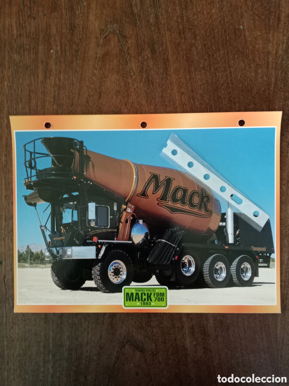 Outros artigos de papel: Ficha cami&oacute;n americano mack FDM 700