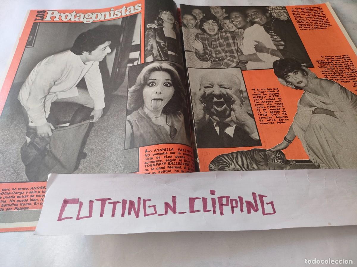 Otros Art&iacute;culos de Coleccionismo en Papel: Clipping_ PTG FIORELLA FALTOYANO, MIGUEL BOSE, ALFRED HITCHCOCK, PAJARES