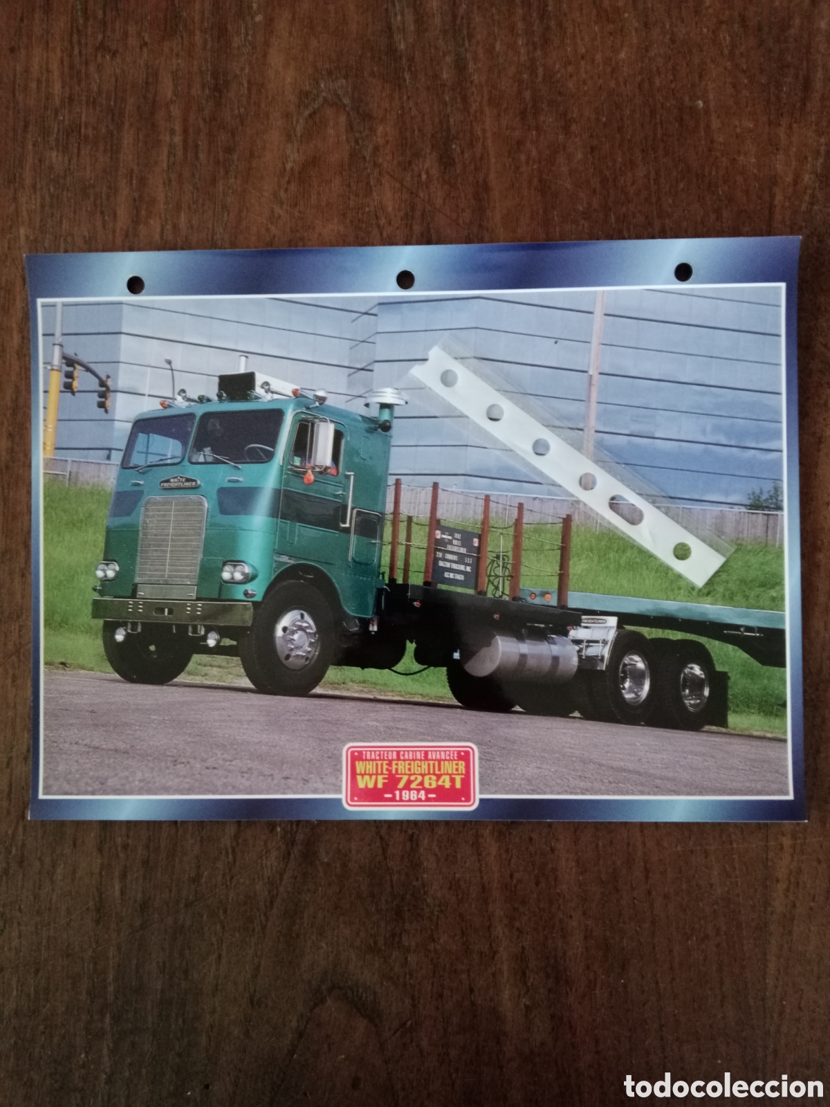 Collectionnisme Papier divers: Ficha cami&oacute;n americano White Freightliner WF 7364 T