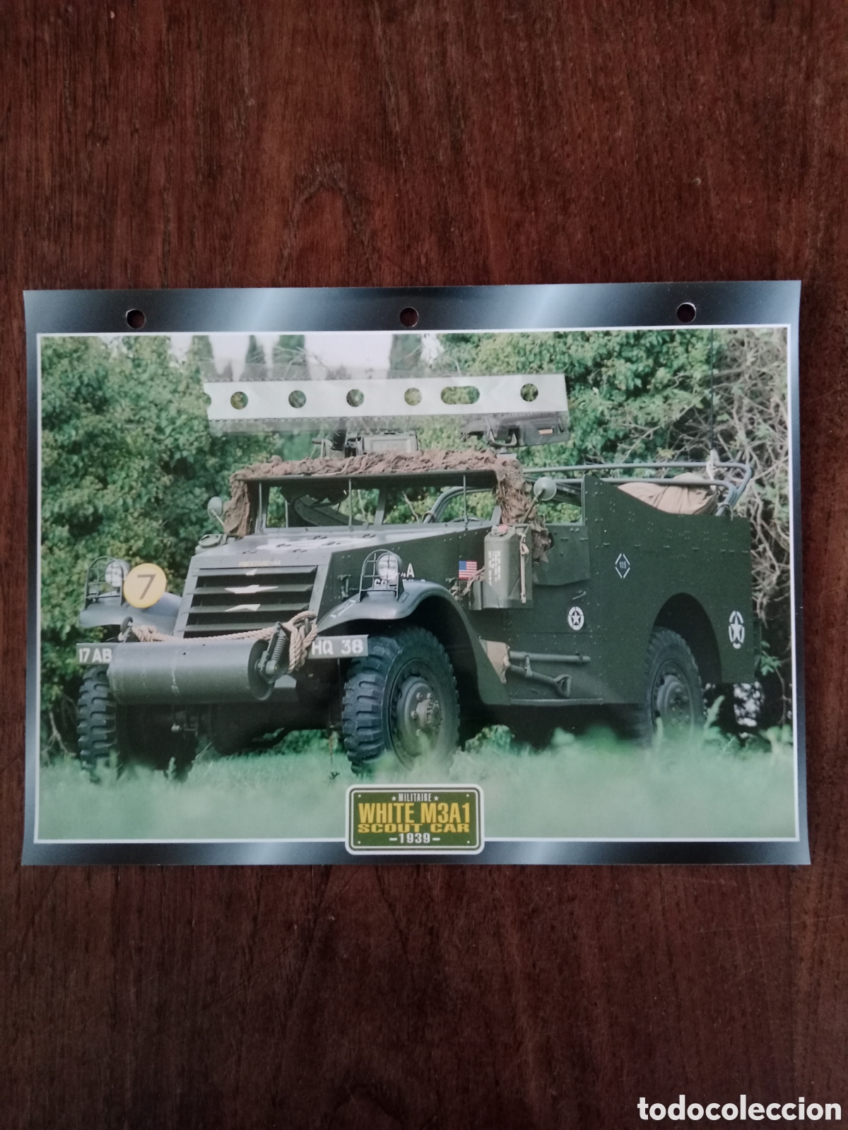 Collectionnisme Papier divers: Ficha cami&oacute;n americano White M3A1