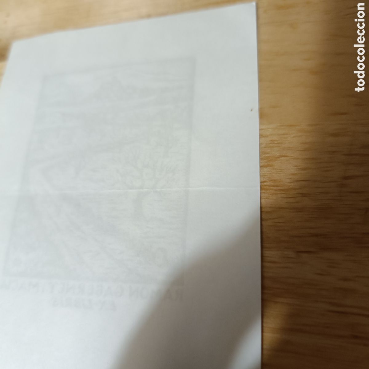 Otros art&iacute;culos de coleccionismo en papel: EX-LIBRIS RAMON GABERNET I MACI&Agrave; - Foto 3