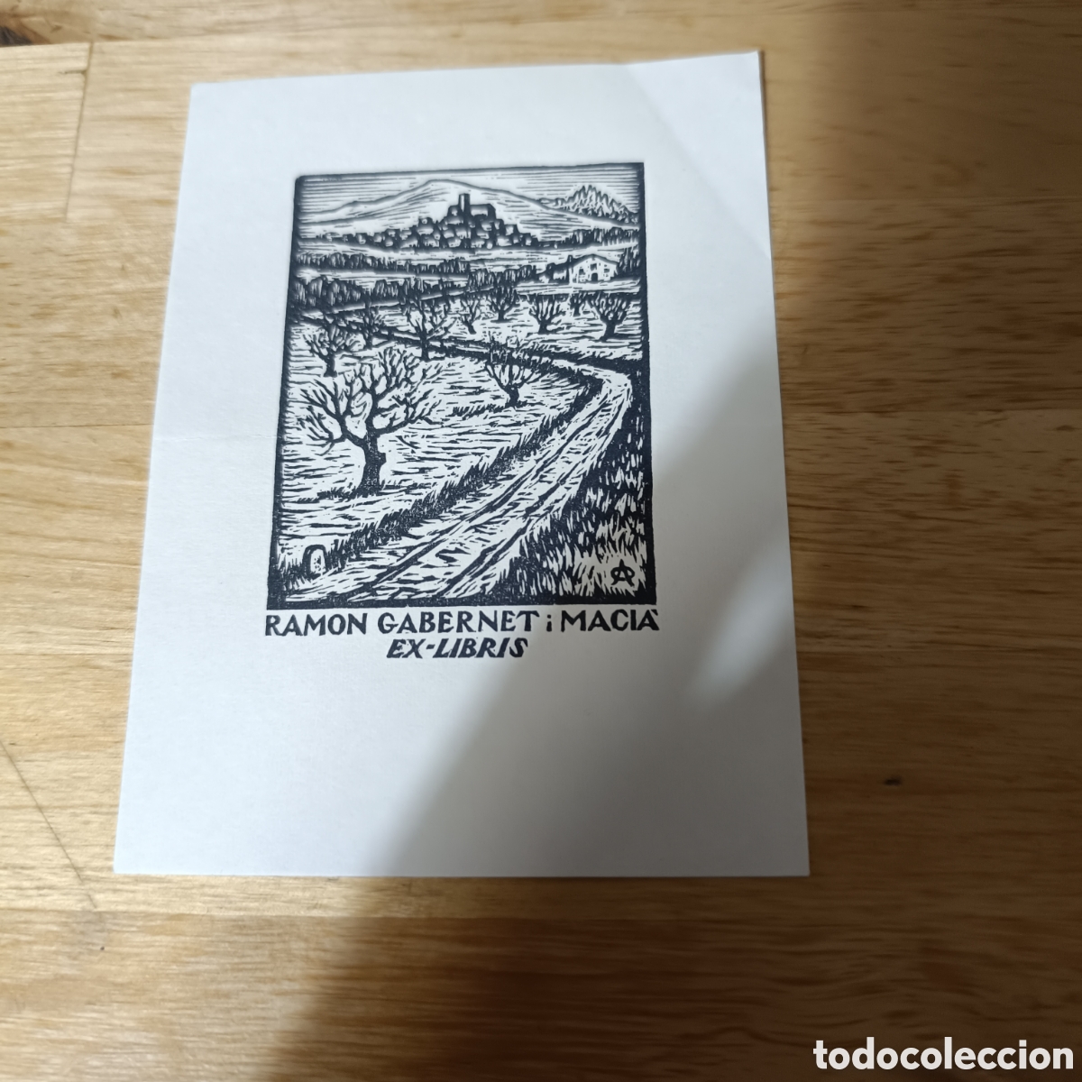 Otros art&iacute;culos de coleccionismo en papel: EX-LIBRIS RAMON GABERNET I MACI&Agrave; - Foto 1
