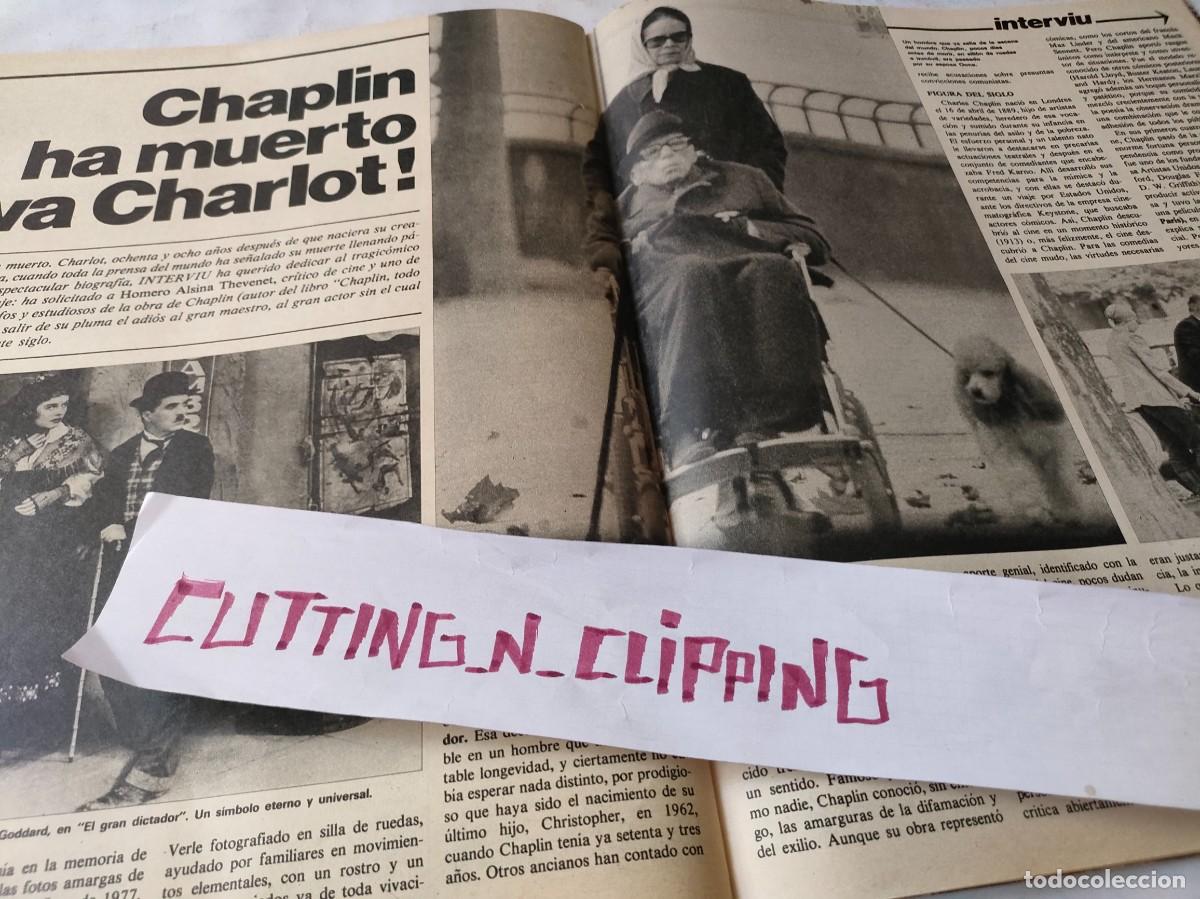 Otros Art&iacute;culos de Coleccionismo en Papel: Clipping_ RI780511 CHARLOT, CHAPLIN