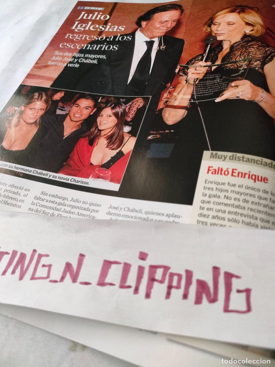 Otros Art&iacute;culos de Coleccionismo en Papel: Clipping_ RS062202 JULIO IGLESIAS