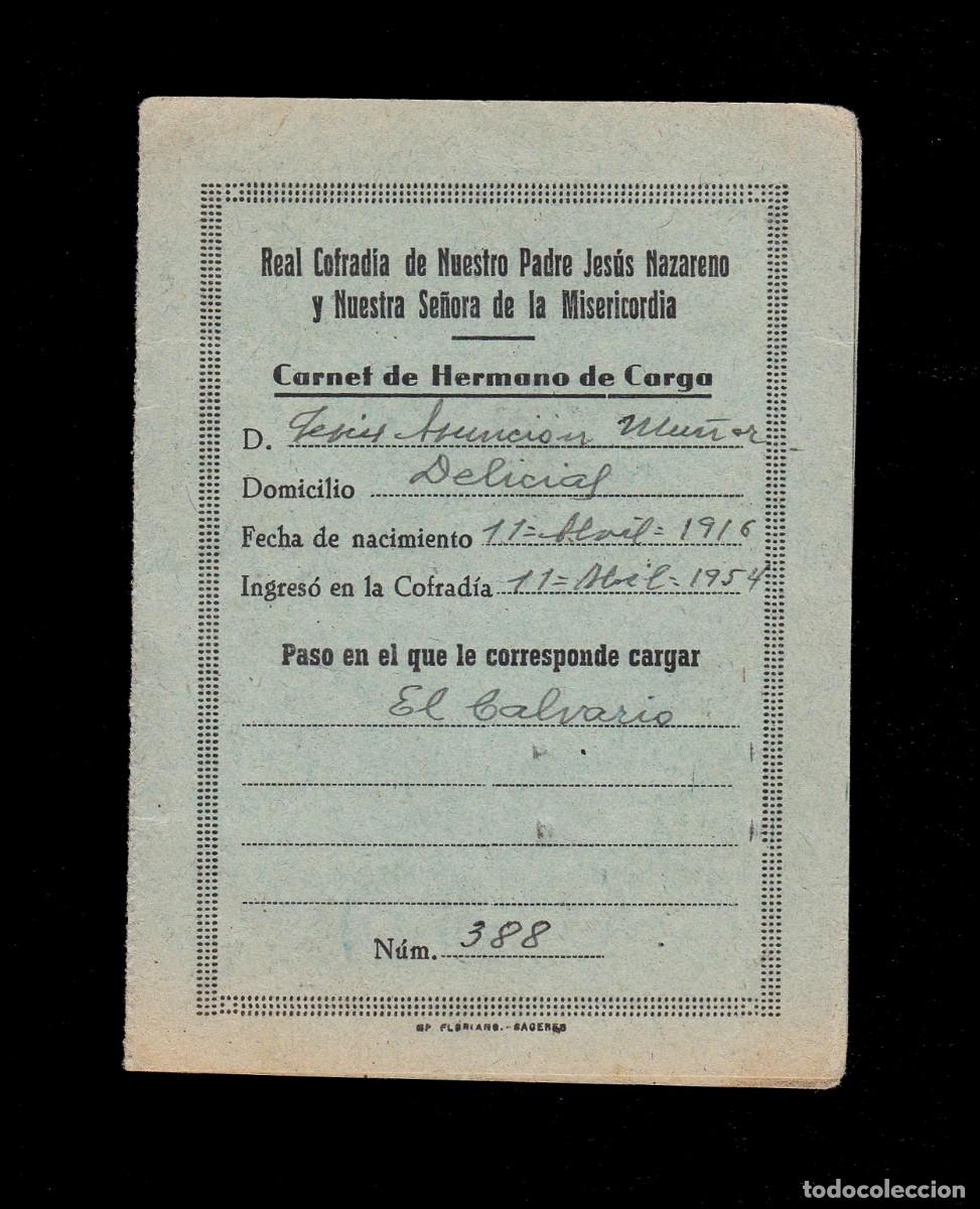 Otros art&iacute;culos de coleccionismo en papel: *** CARNET DE HERMANO DE CARGA. 1967. COFRAD&Iacute;A NTRO. PADRE JES&Uacute;S NAZARENO DE C&Aacute;CERES ***