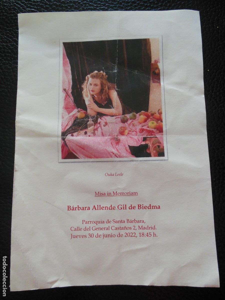 Otros art&iacute;culos de coleccionismo en papel: FALLECIMIENTO MUERTE BARBARA ALLENDENDE GIL DE BIEDMA OUKA LEELE MADRID LA MOVIDA 2022 FOTOGRAF&Iacute;A