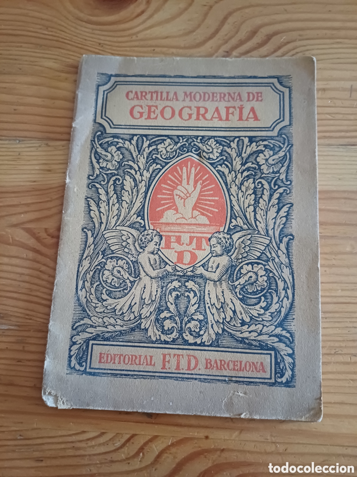 Otros Art&iacute;culos de Coleccionismo en Papel: Cartilla Moderna de Geograf&iacute;a por Edelvives 1933 con sello Institut Tecnic Eulalia Sarri&agrave;