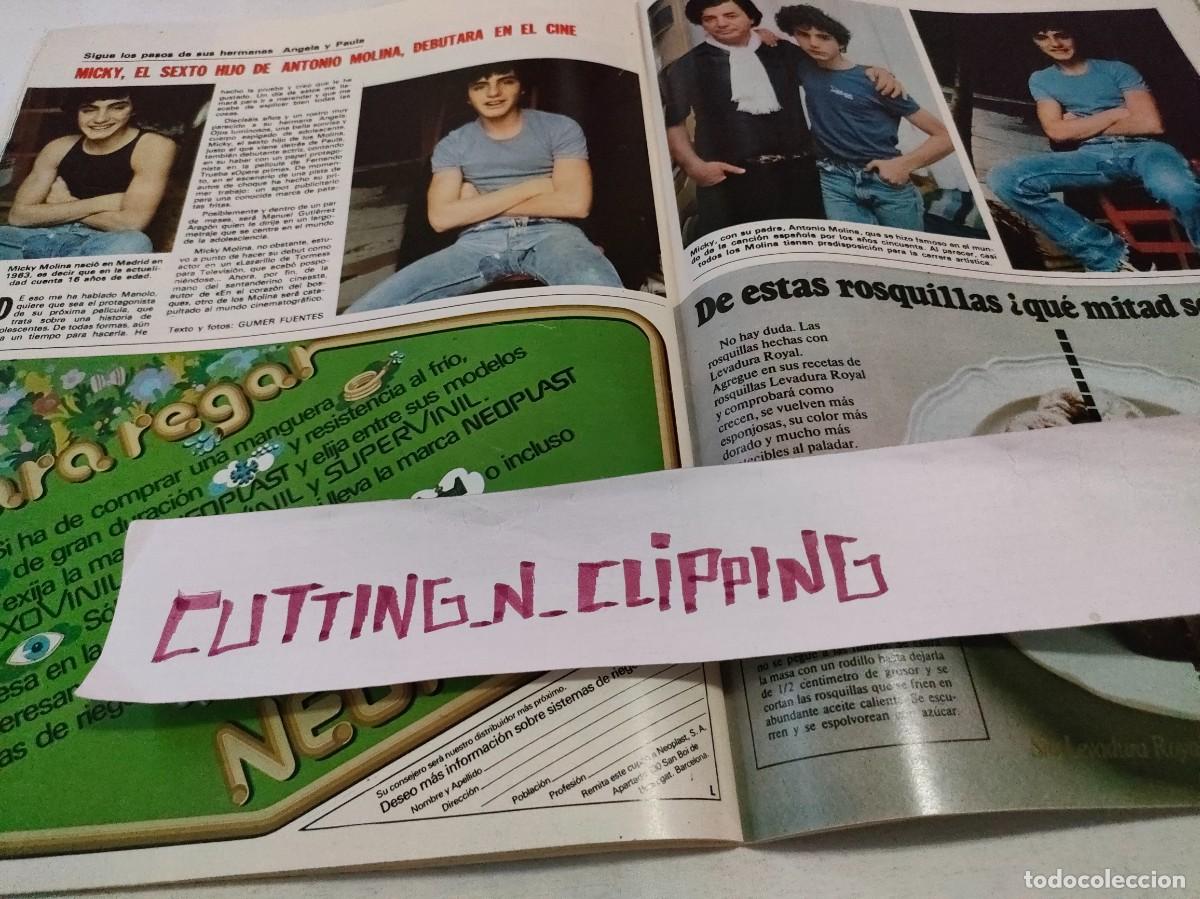Otros art&iacute;culos de coleccionismo en papel: Clipping_ RL802803 MICKY MOLINA HIJO DE ANTONIO