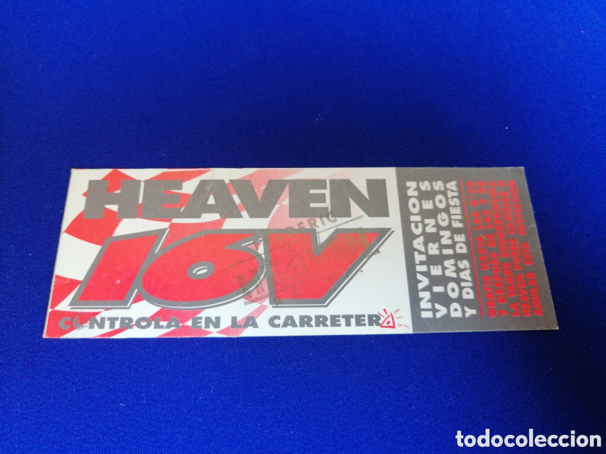 Collectionnisme Papier divers: DISCOTECA HEAVEN RUTA DEL BACALAO MOVIDA VALENCIANA 2 ANIVERSARIO 1994 FLYER