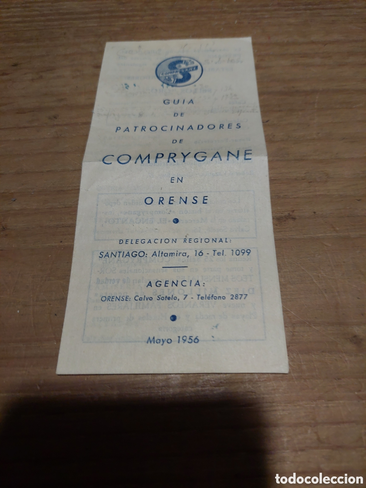 Collectionnisme Papier divers: 1956 Orense gu&iacute;a patrocinadores compra gane