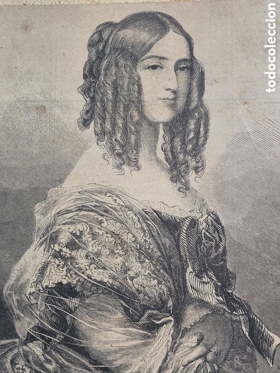 Otros Art&iacute;culos de Coleccionismo en Papel: Grabado del s.XIX, de la Duquesa de Nemours. 1857