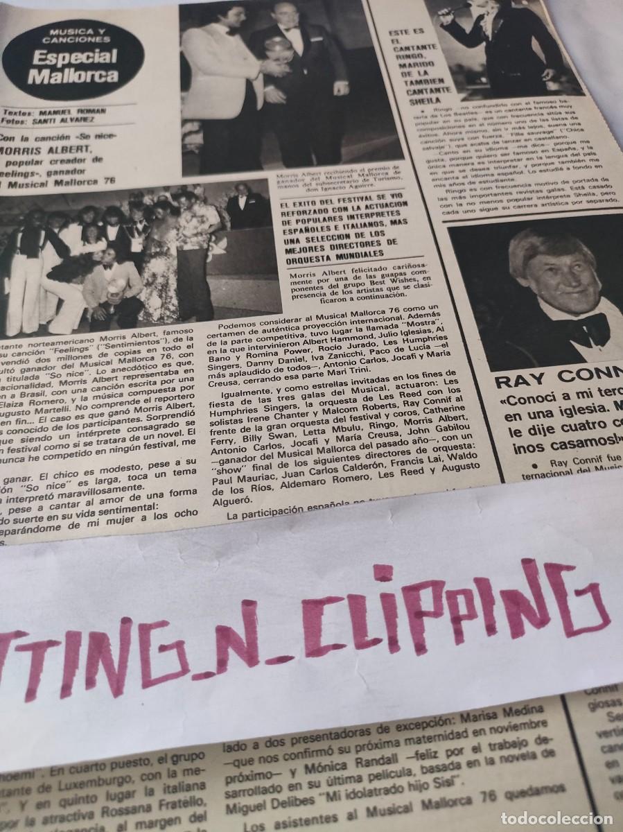 Otros Art&iacute;culos de Coleccionismo en Papel: Clipping_ S762205 RAY CONNIF, MORRIS ALBERT, MUSICAL MALLORCA 76, PETER GRAVES,ROCIO JURADO,DANNY DA