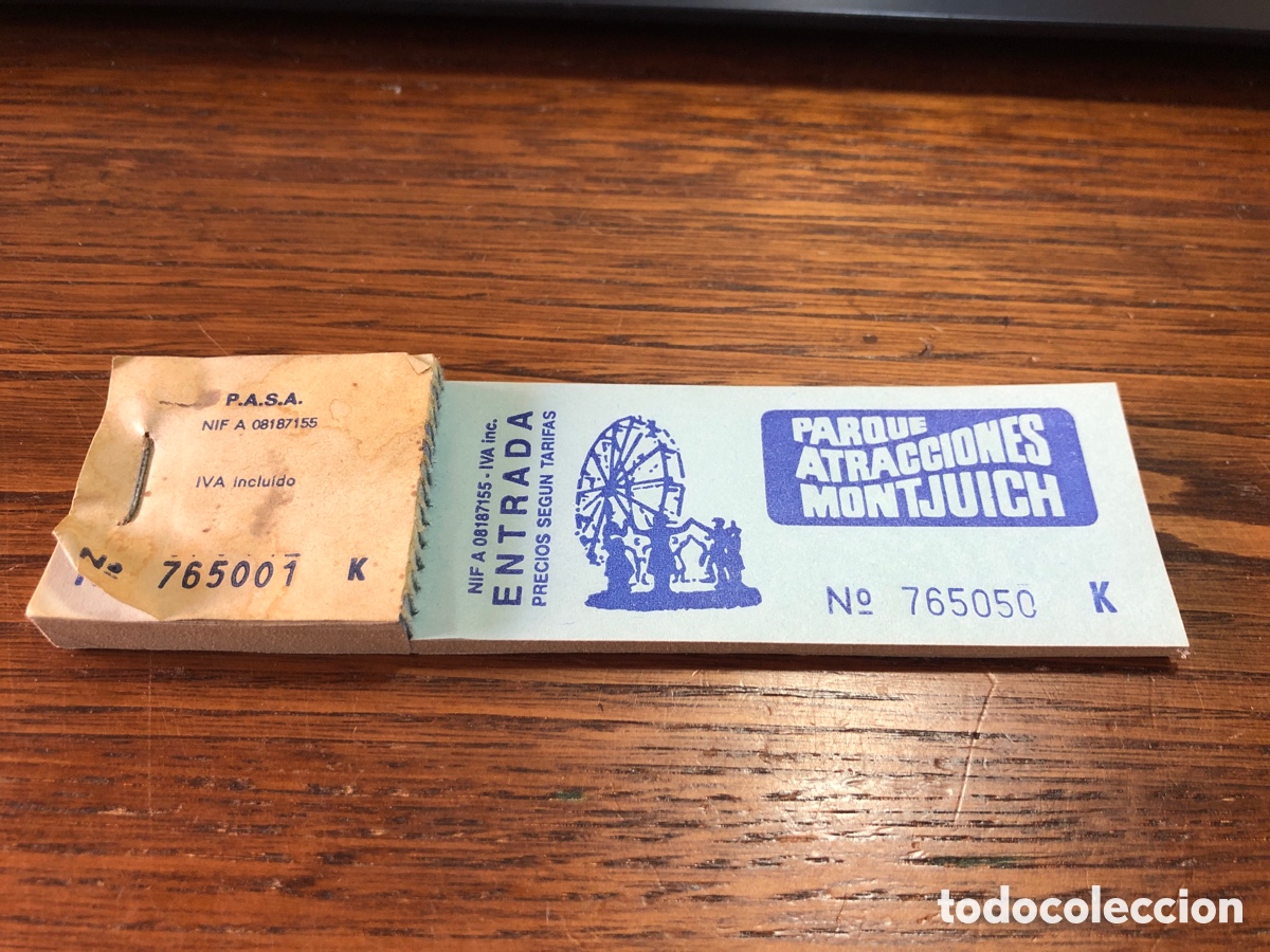 Otros Art&iacute;culos de Coleccionismo en Papel: BLOC DE ENTRADAS PARA EL PARQUE DE ATRACCIONES DE MONTJUICH DE BARCELONA