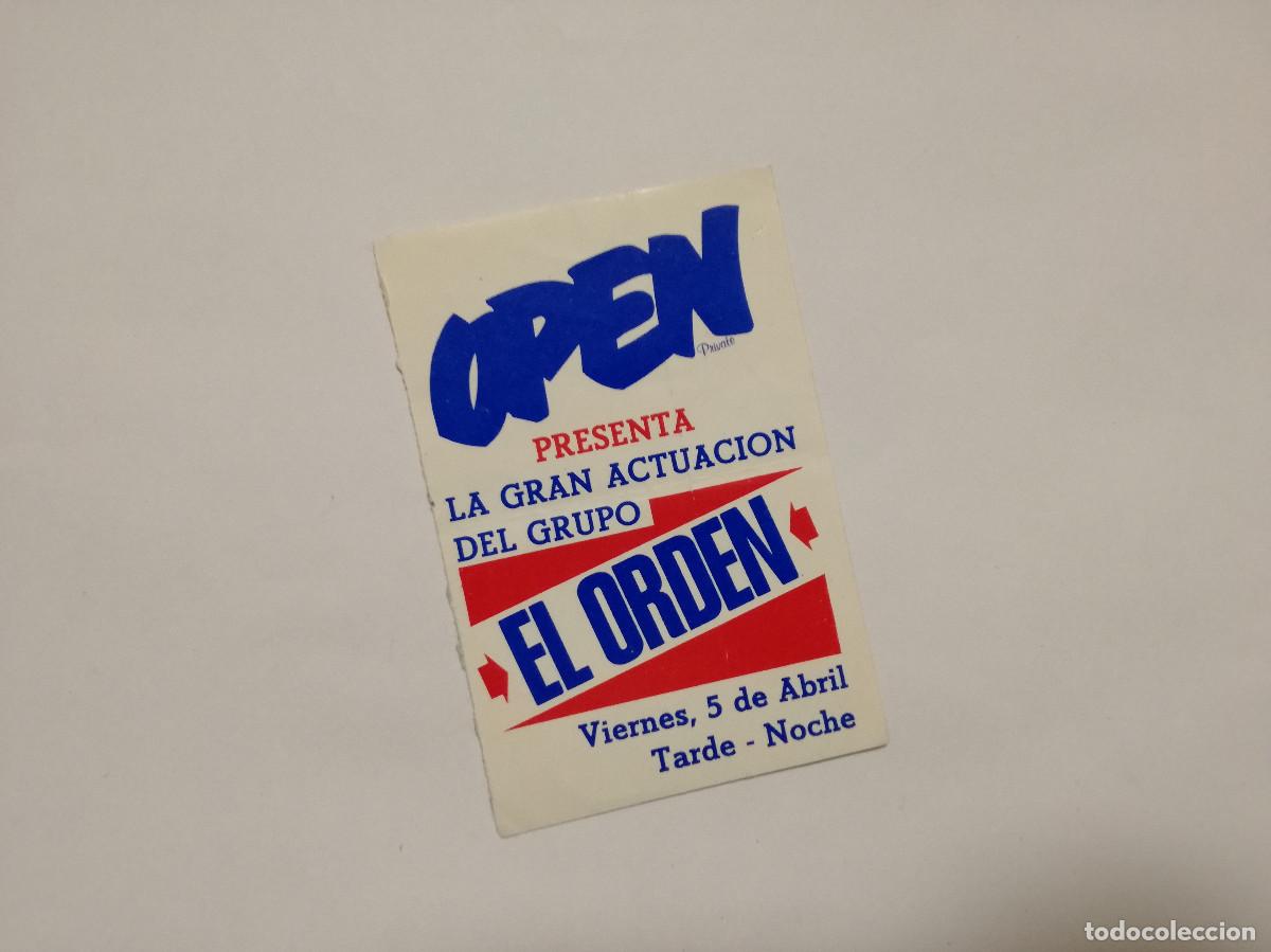 Otros Art&iacute;culos de Coleccionismo en Papel: FLYER ENTRADA INVITACION - ADHESIVO DISCOTECA OPEN - ACTUACION DE EL ORDEN