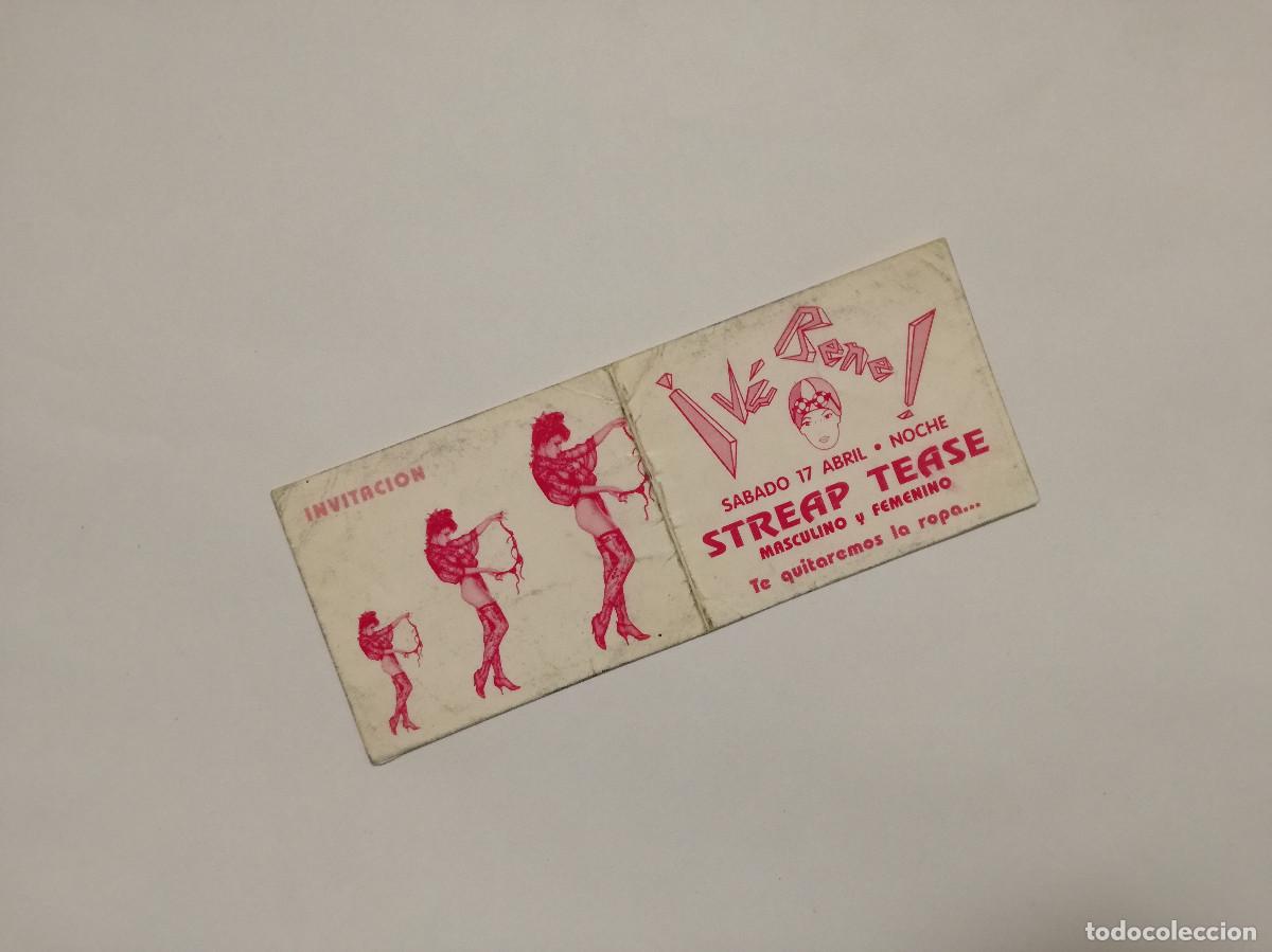 Otros Art&iacute;culos de Coleccionismo en Papel: FLYER ENTRADA INVITACION - DISCOTECA VE BENE