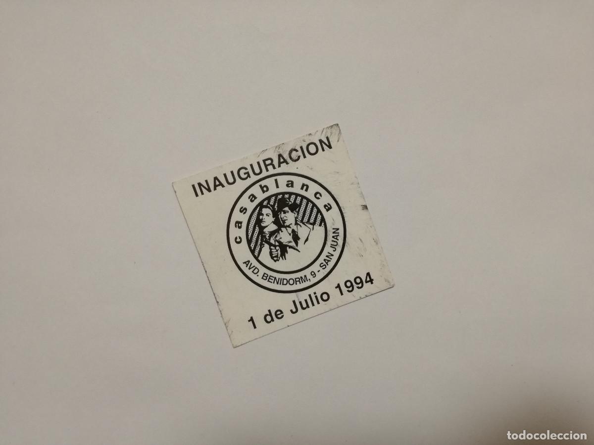 Otros Art&iacute;culos de Coleccionismo en Papel: FLYER ENTRADA INVITACION - DISCOTECA CASABLANCA