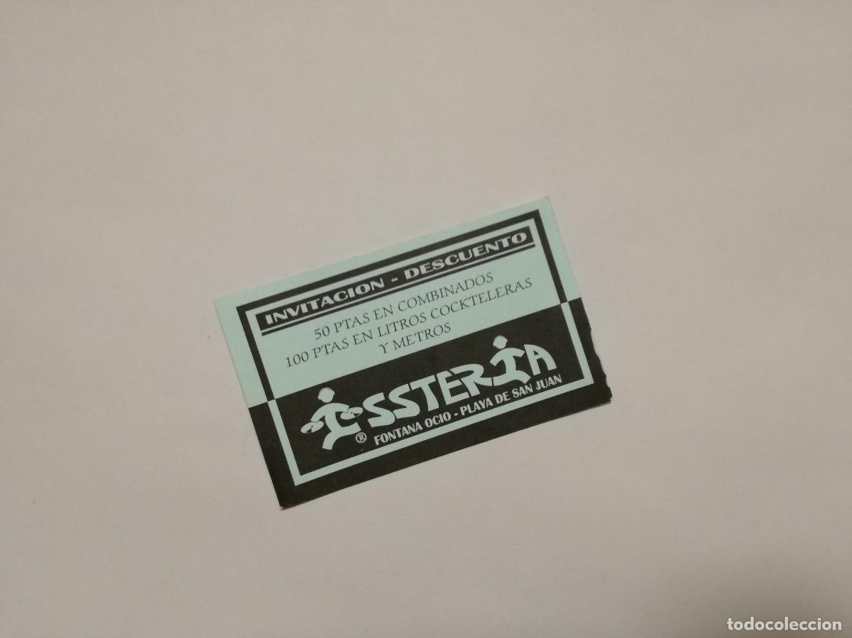 Otros Art&iacute;culos de Coleccionismo en Papel: FLYER ENTRADA INVITACION - DISCOTECA ISSTERIA