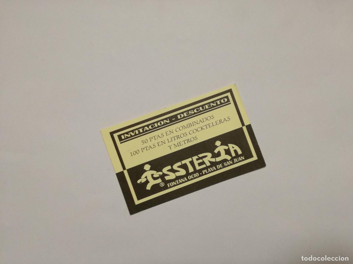 Otros Art&iacute;culos de Coleccionismo en Papel: FLYER ENTRADA INVITACION - DISCOTECA ISSTERIA