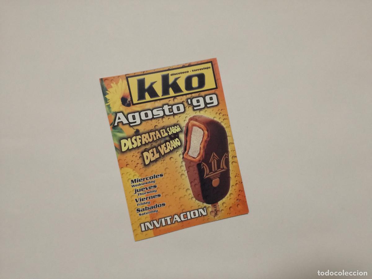 Otros Art&iacute;culos de Coleccionismo en Papel: FLYER ENTRADA INVITACION - FOLLETO DIPTICO DISCOTECA KKO