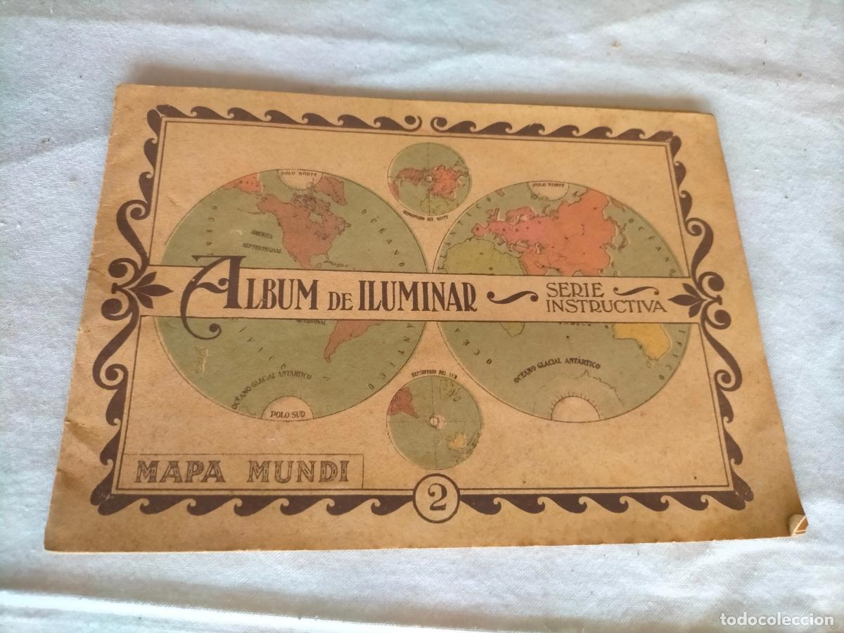 Sammelleidenschaft Andere Papierartikel: &Aacute;lbum de iluminar serie instructiva Mapa Mundi 2 mapas accidentes fisico-geogr&aacute;ficos