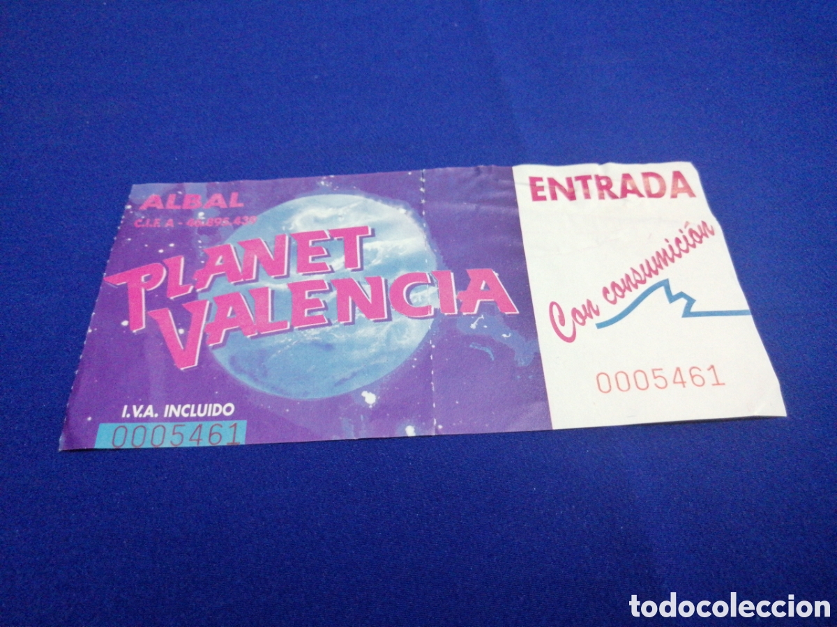 Sammelleidenschaft Andere Papierartikel: DISCOTECA PLANET VALENCIA (ALBAL) ENTRADA NUMERADA