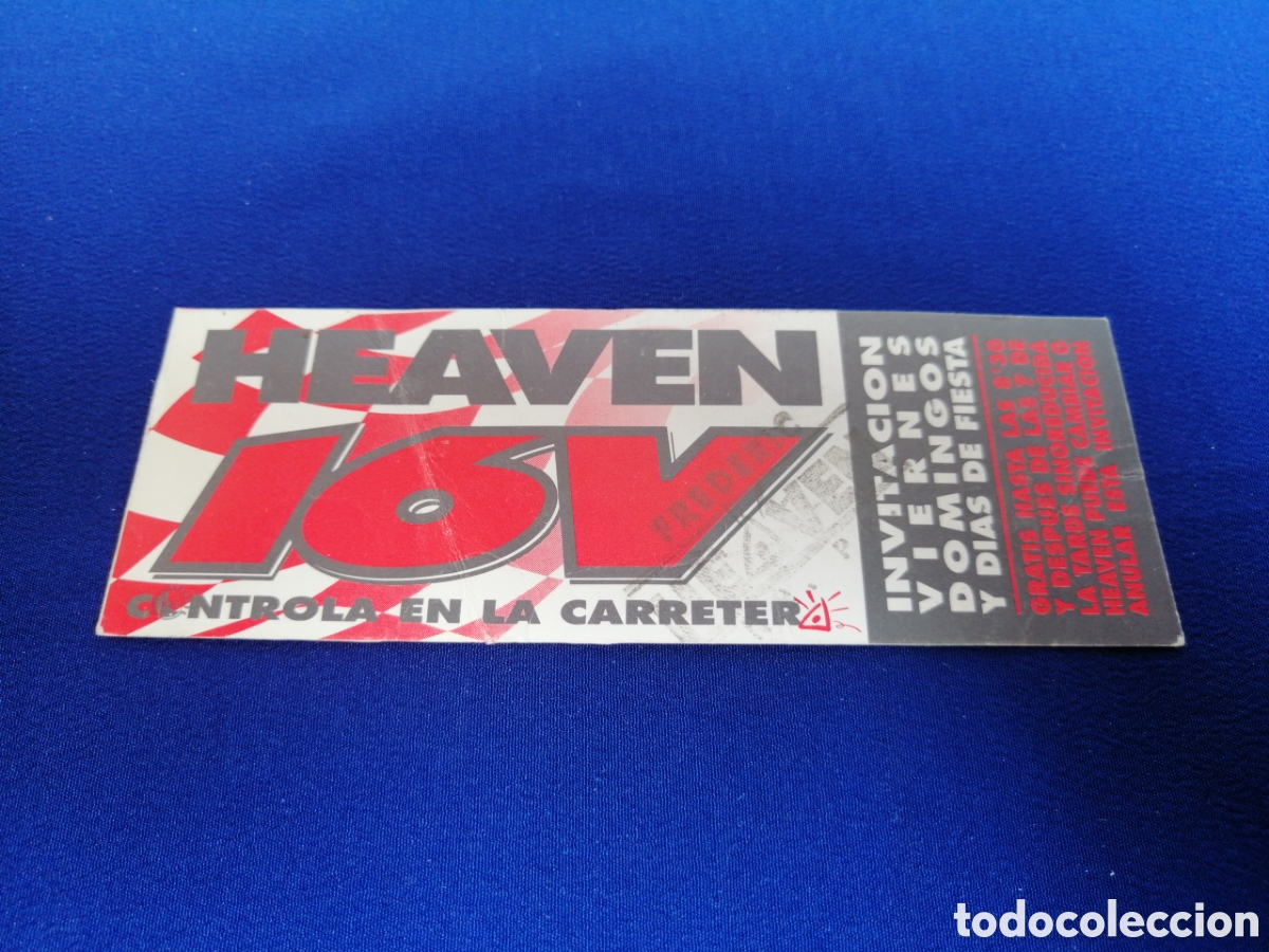 Sammelleidenschaft Andere Papierartikel: DISCOTECA HEAVEN 16V CONTROLA EN LA CARRETERA FLYER 1994