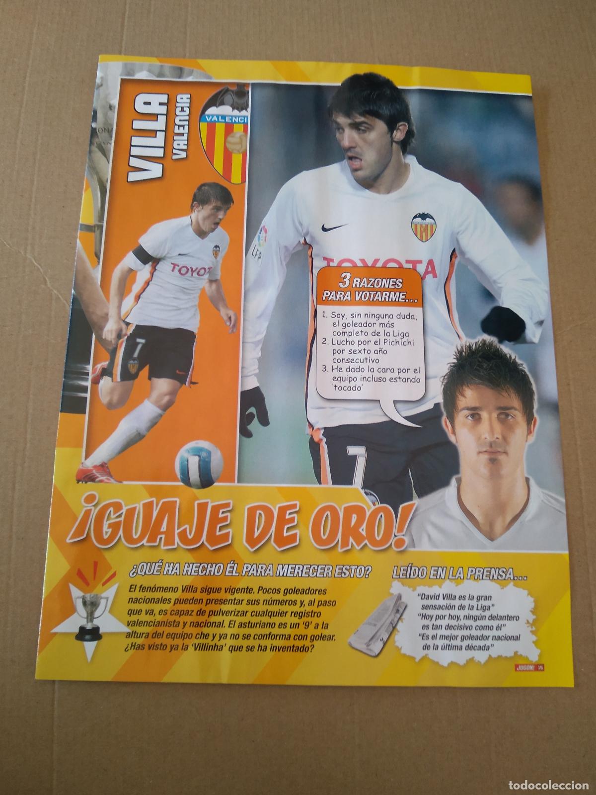 Paper Collecting Others: HOJA REVISTA JUGON VILLA VALENCIA ABBONDANZIERI GETAFE GARAY ZIGIC INIESTA BARCELONA LUIS GARCIA